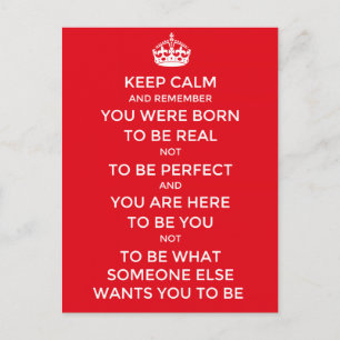 Inspiration: Sie waren geboren, Sie zu sein, Postkarte