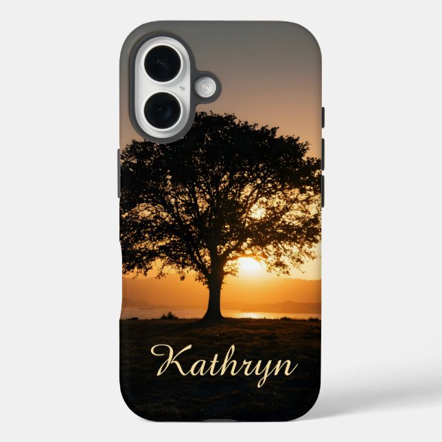 Inspiration Tree Sunset Silhouette Hope Gift Case-Mate iPhone Hülle (Rückseite)