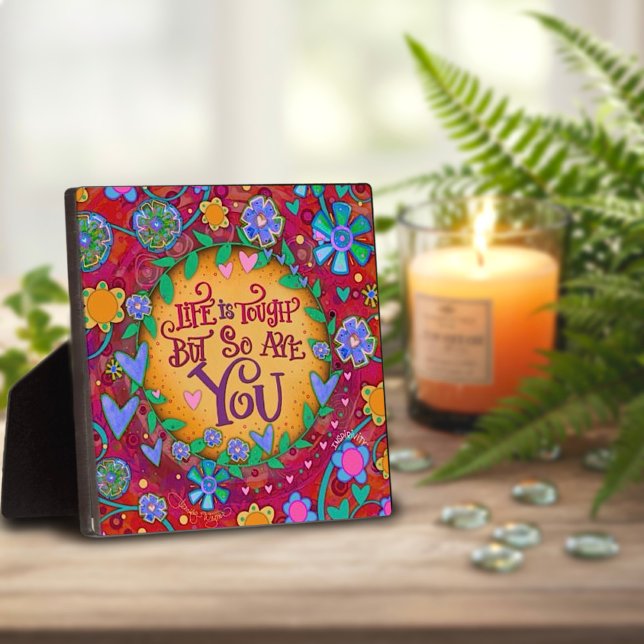 Inspiration und Blumenleben sind harte Zitate Fotoplatte (Von Creator hochgeladen)