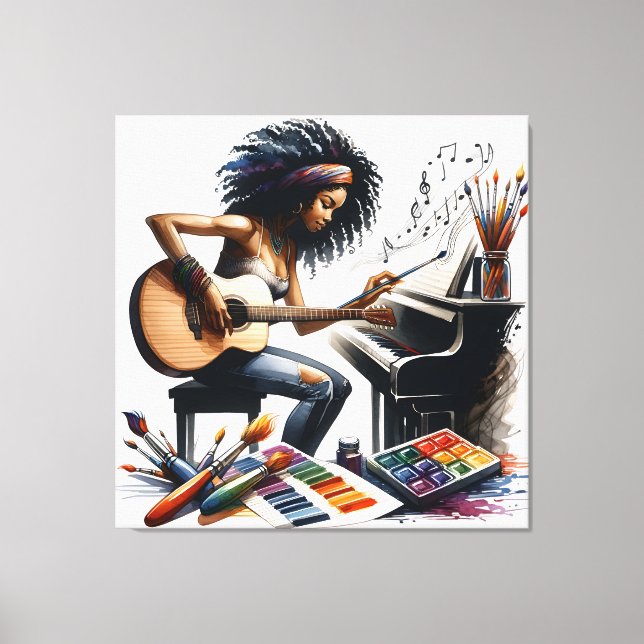 Inspiration und Entschlossenheit: Kunstschule Leinwanddruck (Vorderseite)