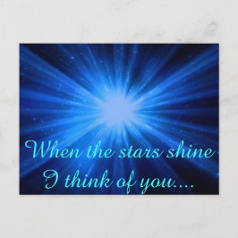 Inspiration und Glaubenssinn - Frieden Liebe Stars Postkarte