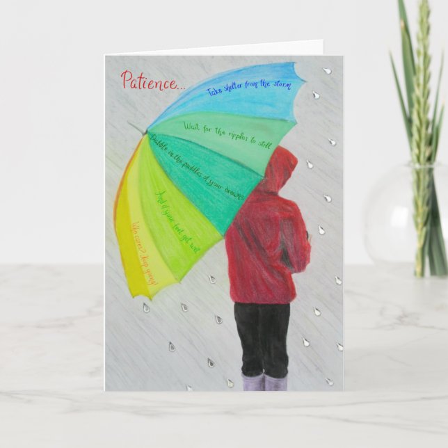 Inspiration und motivierend Karten: Geduld... Karte (Vorderseite)