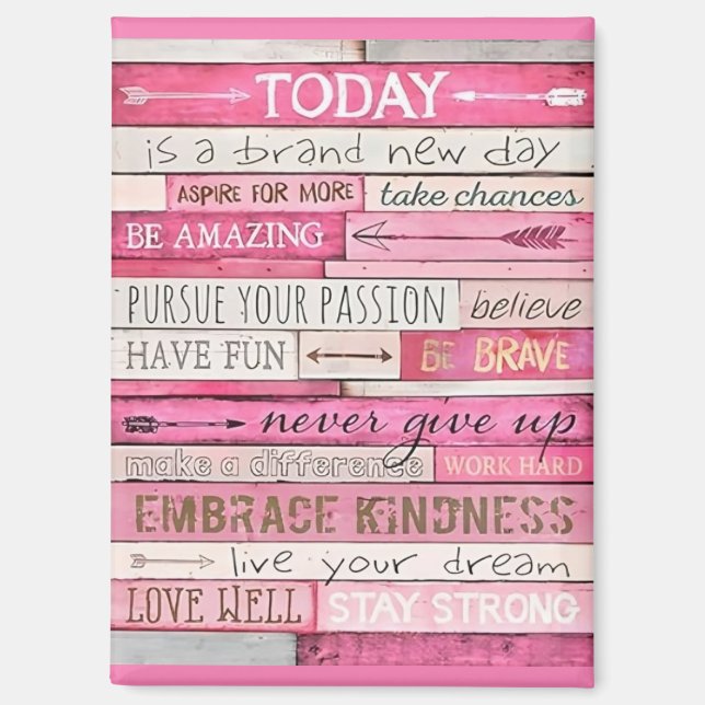 Inspiration und Motivierend Wörterbuch Magnet (Vorderseite)