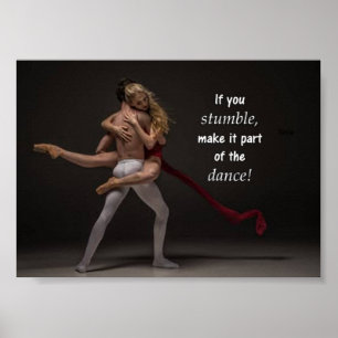 Inspiration und Motivierend Zitat Ballerina Tanz Poster