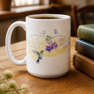 Inspiration und Schmetterling Kaffeetasse