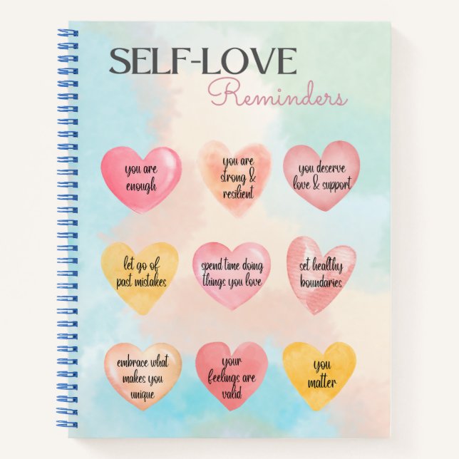 Inspiration und Selbstbestätigung der Liebe Notizbuch (Vorderseite)