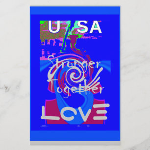 Inspiration USA Wir sind enger mit der Liebe zusam Briefpapier