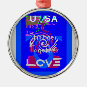 Inspiration USA Wir sind enger mit der Liebe zusam Ornament Aus Metall