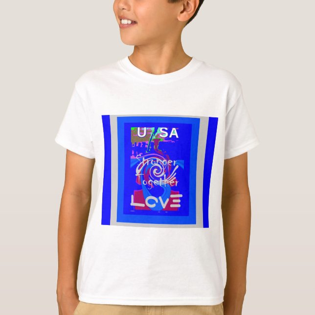 Inspiration USA Wir sind enger mit der Liebe zusam T-Shirt (Vorderseite)