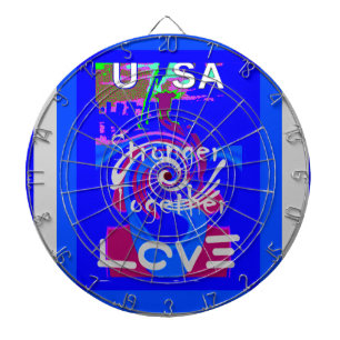 Inspiration USA Wir sind stärker zusammen mit Lieb Dartscheibe