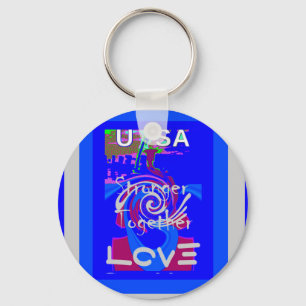 Inspiration USA Wir sind stärker zusammen mit Lieb Schlüsselanhänger