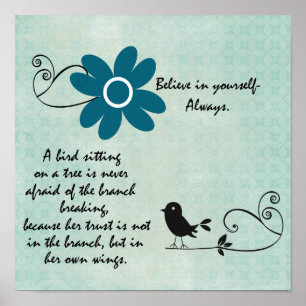 Inspiration Vertrauen Sie Ihren eigenen Wings Zita Poster