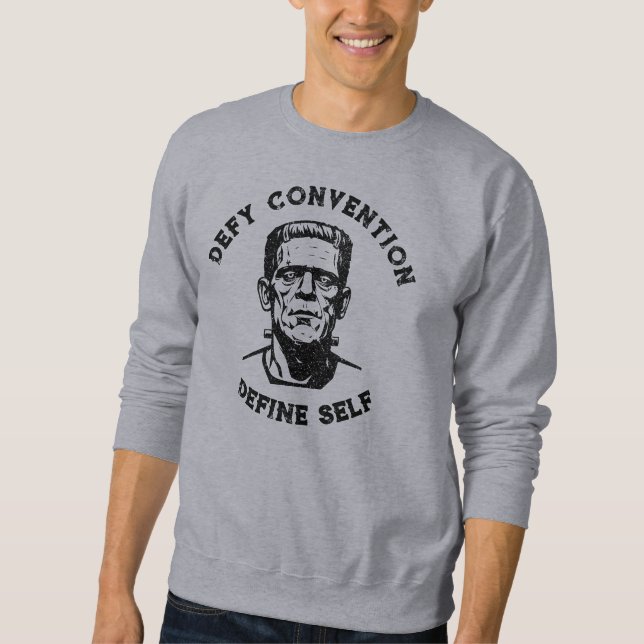 Inspiration Vintag Frankenstein Zitat Graphic Sweatshirt (Vorderseite)