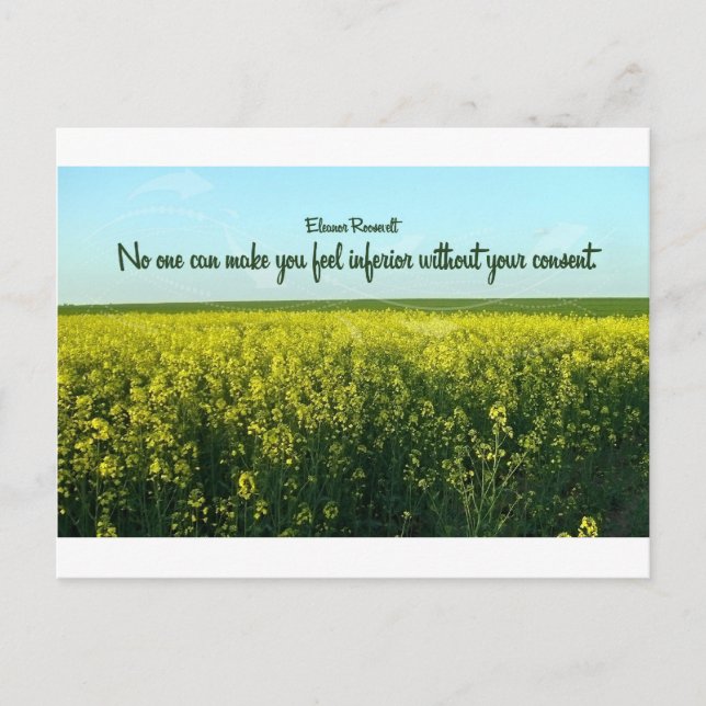 Inspiration von Eleanor Roosevelt Postkarte (Vorderseite)