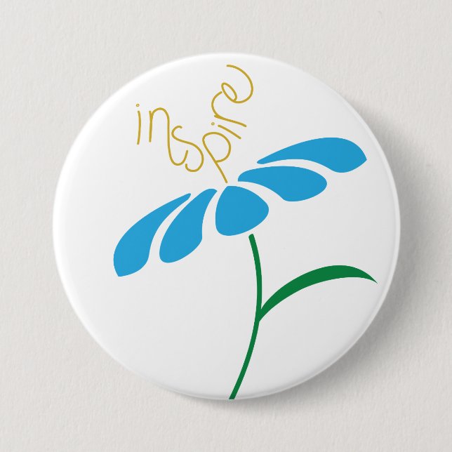 Inspiration wächst Knopf Button (Vorderseite)