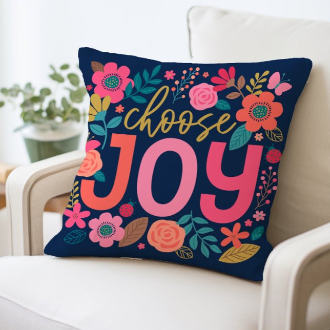 Inspiration Wählen Sie Joy Floral Pillow, Motivati Kissen (Von Creator hochgeladen)
