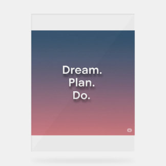 Inspiration Wall Art - "Traum. Plan. Do" - Mini Acrylschild
