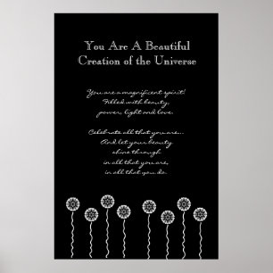 Inspiration Weiße Blume V002 Poster