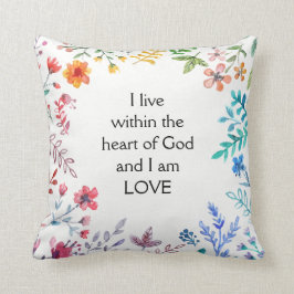 Inspiration Wildblumen Ich bin Liebe Kissen