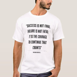 Inspiration Winston Churchill Quote Typografie D T-Shirt