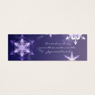 Inspiration Winterschneeflocke Lesezeichen mit Zit