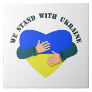 Inspiration: Wir stehen mit der Ukraine Fliese