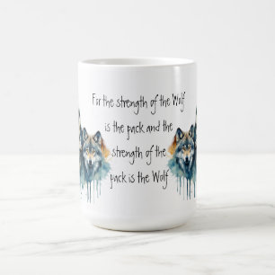 Inspiration-Wolf-Zitat-Paket Kaffeetasse
