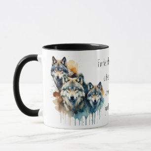 Inspiration-Wolf-Zitat-Paket Tasse