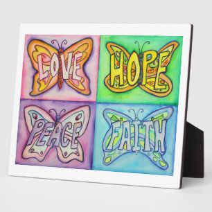 Inspiration Word Art Butterfly Malerei Plaque Fotoplatte