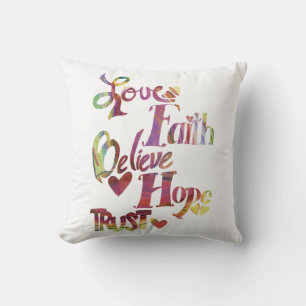 Inspiration Word Collage Pillow Kissen