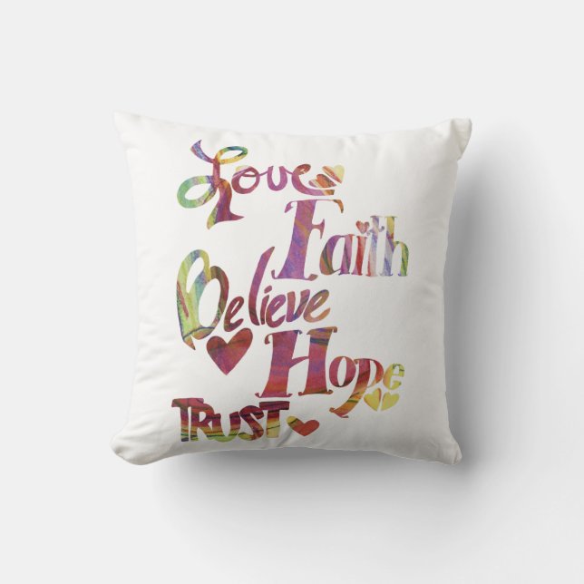Inspiration Word Collage Pillow Kissen (Vorderseite)