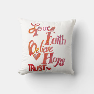 Inspiration Word Collage Pillow Kissen