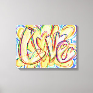 Inspiration Word Liebe Art Canvas drucken Leinwanddruck
