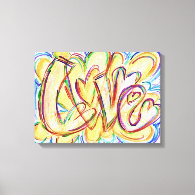 Inspiration Word Liebe Art Canvas drucken Leinwanddruck (Vorderseite)