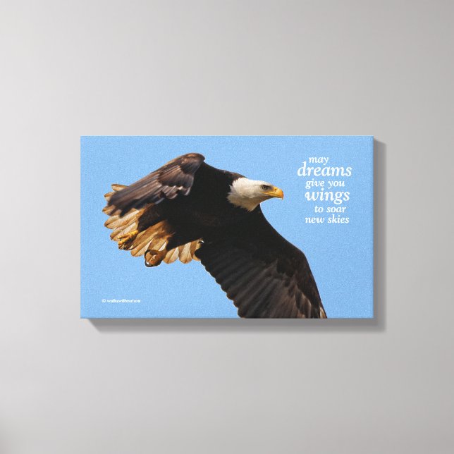 Inspiration Zitat Adler im Flug Leinwanddruck (Vorderseite)