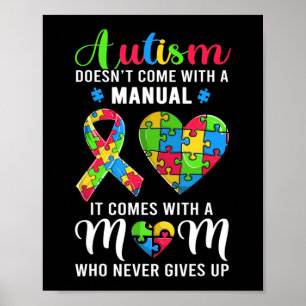 Inspiration Zitat Autismus Mama Shirt Autismus Awa Poster