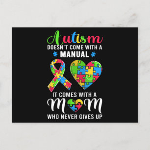 Inspiration Zitat Autismus Mama Shirt Autismus Awa Postkarte