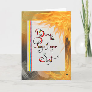 Inspiration Zitat Brennen Sie die Seiten Ihres Skr Karte