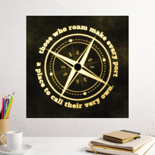 Inspiration Zitat diejenigen, die Roam ... Foliendrucke