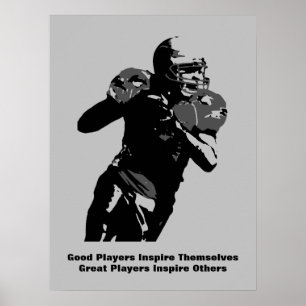 Inspiration Zitat Football Inspirier Team Poster