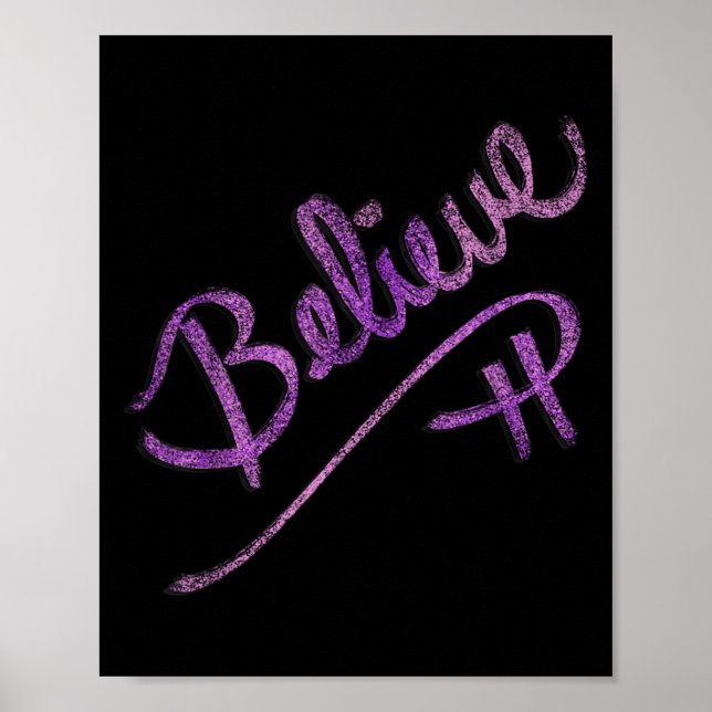 Inspiration Zitat glauben, Skriptgrafik-Design Poster (Vorne)