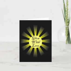 Inspiration Zitat Grafisches Glühen mit Liebe Moti Karte