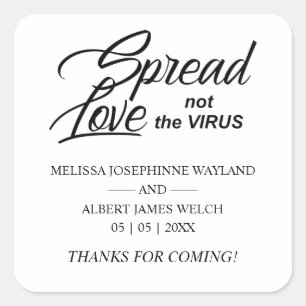 Inspiration Zitat Hochzeitsfeiern Bereinigung Hand Quadratischer Aufkleber