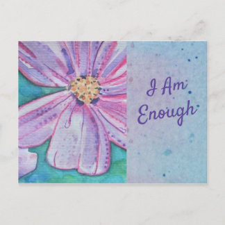 Inspiration Zitat: Ich bin genug Affirmationskarte Feiertagspostkarte