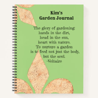 Inspiration Zitat Lilie Garden Journal Notizbuch