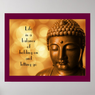 Inspiration Zitat mit einem Buddha-Bild Poster