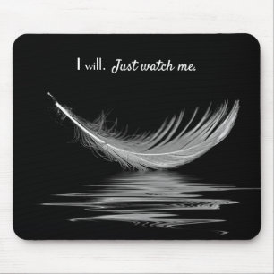 Inspiration Zitat mit Feather Mousepad