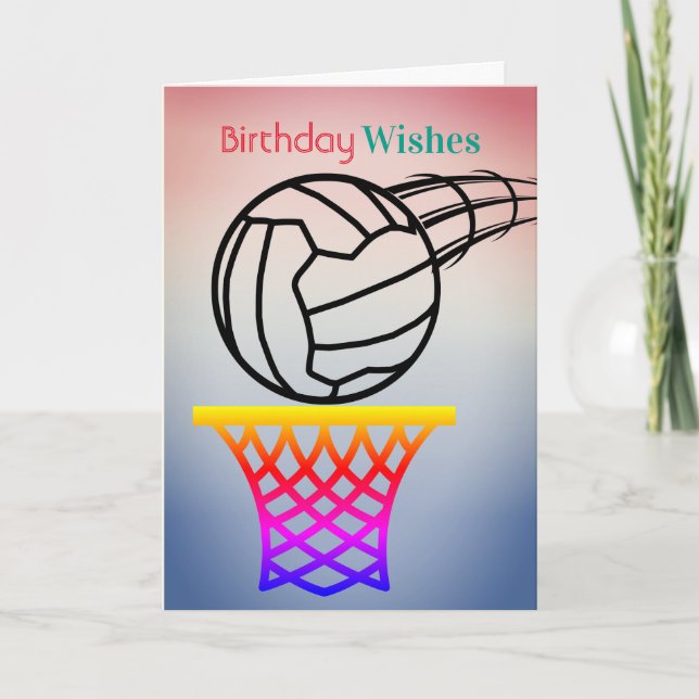 Inspiration Zitat Netball Geburtstag Karte (Vorderseite)