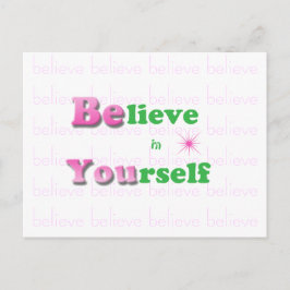 Inspiration Zitat Postcard glauben an sich selbst Postkarte