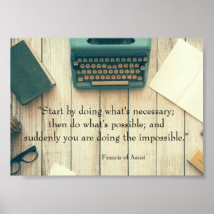Inspiration Zitat Poster, das Unmöglich macht Poster